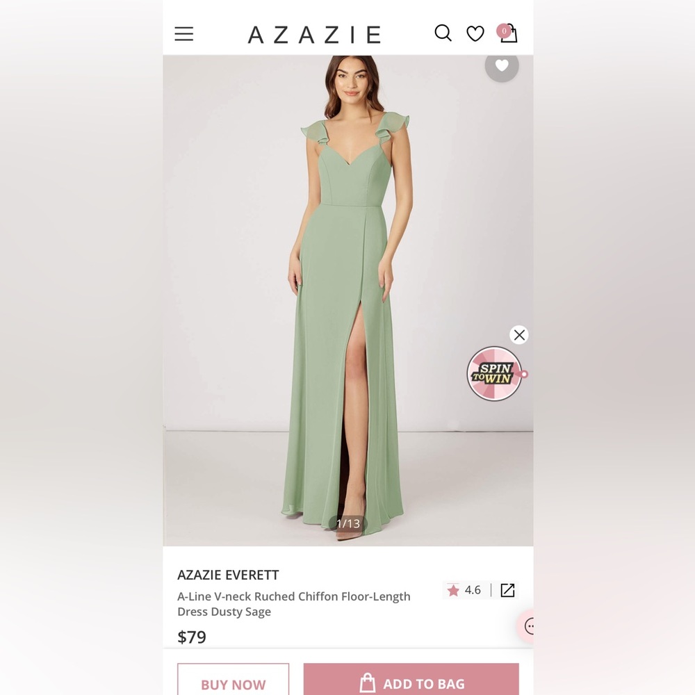 Dusty Sage Everett Azazie Dress